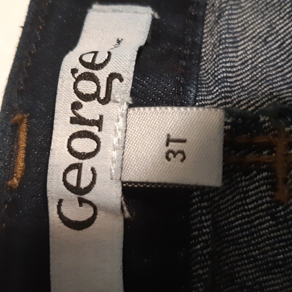 Boys Dark Blue Denim Jeans Size 3T With Adjustable Waist Band, George Brand, - Picture 5 of 12